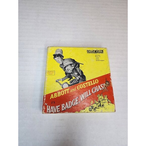 Vintage 8mm Film Abbott And Costello "Have Badge, Will Chase" Castle Films - Picture 1 of 3